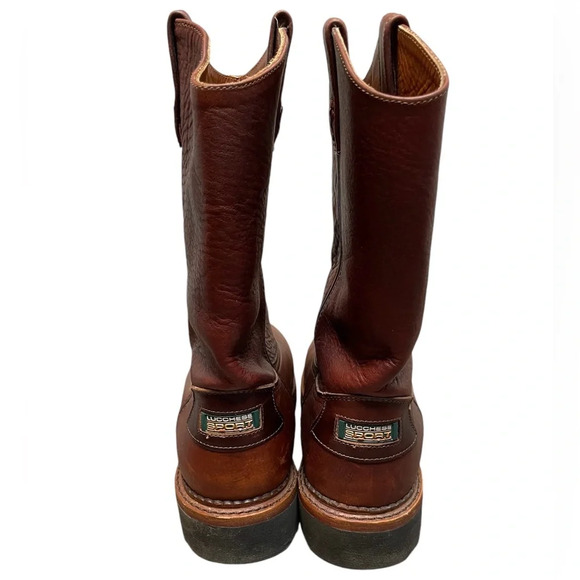 Lucchese Sport Vintage Roper Boots Brown Men’s 9.5 EE Leather Cowboy Western - Picture 8 of 13